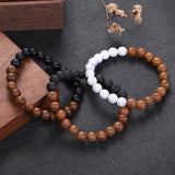 Natural Stone Sandalwood Bracelet Rosary Men Women Buddhist Prayer