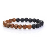 Natural Stone Sandalwood Bracelet Rosary Men Women Buddhist Prayer