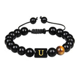 Stone DIY 26 Letters Bracelet for Women Men Name Friendship Lucky Bead