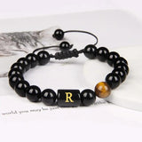 Stone DIY 26 Letters Bracelet for Women Men Name Friendship Lucky Bead