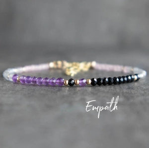 Empath Protection Bracelet Tourmaline Rose Quartz Amethyst Labradorite