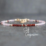 Empath Protection Bracelet Tourmaline Rose Quartz Amethyst Labradorite