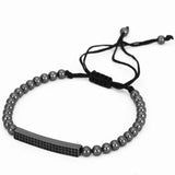 Men's Copper Bracelet Set with Zirconium Ball