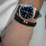 Men's Copper Bracelet Set with Zirconium Ball