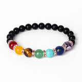 7 Chakra Yoga Bracelet Healing Hematite Stone Jewelry Balance Gift