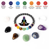 7 Chakra Yoga Bracelet Healing Hematite Stone Jewelry Balance Gift