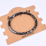 Weight Loss Magnetic Therapy Bracelet Hematite Stone Beads Stretch Bracelet