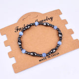 Weight Loss Magnetic Therapy Bracelet Hematite Stone Beads Stretch Bracelet