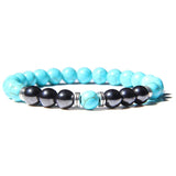 Tiger Eye Hematite Magnetic Beaded Bracelet Men Women Gray Stone Jewelry