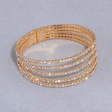 Clear Rhinestone Bangle Bracelet Crystal Bangles Wedding Bridal WX209