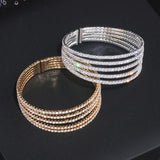 Clear Rhinestone Bangle Bracelet Crystal Bangles Wedding Bridal WX209