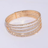 Clear Rhinestone Bangle Bracelet Crystal Bangles Wedding Bridal WX209