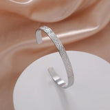 Skyrim Vintage Flower Cuff Bracelet Stainless Steel Open Bangle