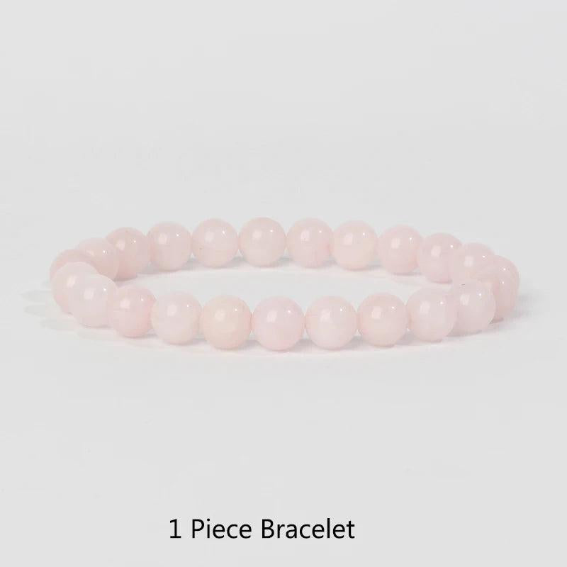 3Pcs Natural Stone Bracelet Set Rhodonite Rose Quartz Hematite Bracelets