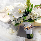 Photo Memorial Bracelet Lace Oval Bouquet Pendant Wedding Memories Bridal Shower