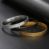 Stainless Steel Open Men Bracelets No Fade 8MM Bangle Bracelet