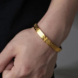 Stainless Steel Open Men Bracelets No Fade 8MM Bangle Bracelet