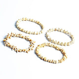 Bohemian Yellow Turquoises Bracelets Cross Cylinder Irregular Bead Couple