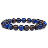 8MM Beaded Elastic Rope Bracelet Malachite Agates Natural Stone
