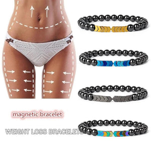 Magnetic Hematite Beaded Bracelets Weight Loss Jewelry