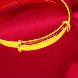 12mm Wide Yellow Plated Cuff Bangle Bracelet for Women