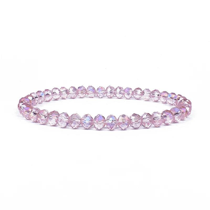 Clear Crystal Elastic Bracelets Women Men Stone Jewelry Gift