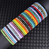 Clear Crystal Elastic Bracelets Women Men Stone Jewelry Gift
