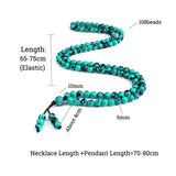 6MM Multilayer Bracelet 108 Beads Natural Stone Necklace