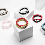 2Pcs Couple Magnetic Bracelets Natural Stone Matching Braslet For Valentine
