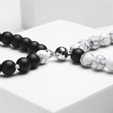 2Pcs Couple Magnetic Bracelets Natural Stone Matching Braslet For Valentine