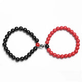 2Pcs Couple Magnetic Bracelets Natural Stone Matching Braslet For Valentine