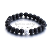 2Pcs Couple Magnetic Bracelets Natural Stone Matching Braslet For Valentine