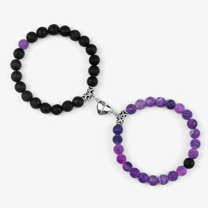 Natural Stone Beads Couple Distance Bracelets Set