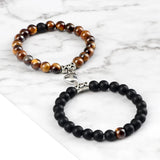 Natural Stone Beads Couple Distance Bracelets Set