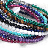 Red Stone Beads Crystal Bracelet for Men Women