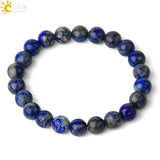 CSJA 8mm Natural Stones Strand Bracelet Single Round Beaded Healing Jewelry G432