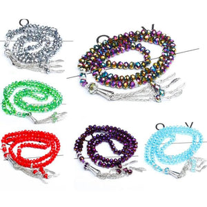 Austria Crystal Glass Beads Bracelet Islamic Muslim Tasbih Allah Mohammed Rosary