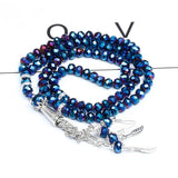 Austria Crystal Glass Beads Bracelet Islamic Muslim Tasbih Allah Mohammed Rosary