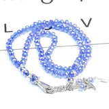 Austria Crystal Glass Beads Bracelet Islamic Muslim Tasbih Allah Mohammed Rosary