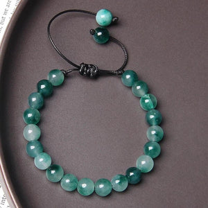 Green African Stone Braided Bracelet Adjustable Rope Bracelets