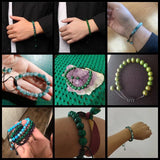 Green African Stone Braided Bracelet Adjustable Rope Bracelets