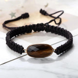 Tiger Eye Stone Bracelet 4mm Beads Yoga Wrap Bangle Men Women Boho Jewelry