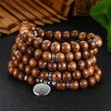 Wood Bracelet Men Women Tibetan Buddhist Prayer Meditation Tree of Life