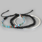 Surfer Bracelet Set Boho Summer Weave Cotton Braided Bracelets