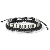 Surfer Bracelet Set Boho Summer Weave Cotton Braided Bracelets
