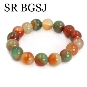 8-14mm Rainbow Agat Bangle Bracelet Gift