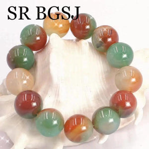 8-14mm Rainbow Agat Bangle Bracelet Gift