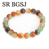 8-14mm Rainbow Agat Bangle Bracelet Gift