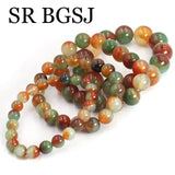 8-14mm Rainbow Agat Bangle Bracelet Gift