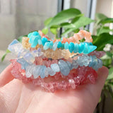 Amethysts Citrines Lapis Opal Quartz Gravel Beads Chakra Bracelet